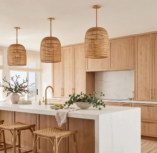 Slim Shaker White Oak Kitchen Cabinet - Modern Hampton Collection